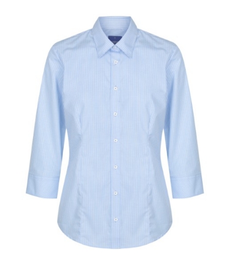 Picture of Gloweave Ladies Westgarth Gingham Check 3/4 Sleeve Shirt